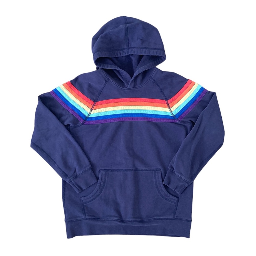 [Hanna Andersson] Rainbow Stripe Hoodie 150 / 12